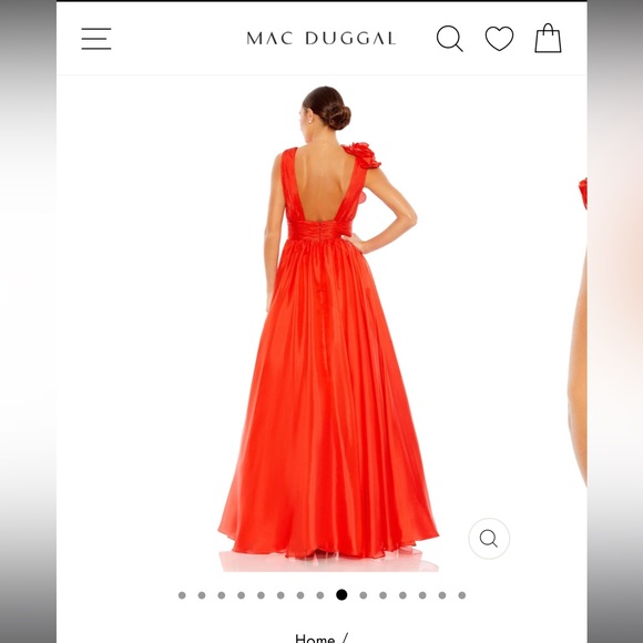 MAC DUGGAL RUFFLE DETAILED EVENING GOWN - Picture 5 of 9